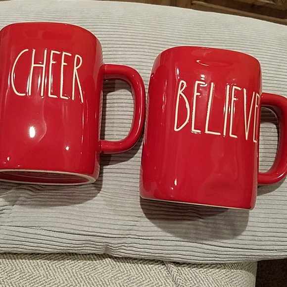Rae Dunn Other - Rae Dunn Believe & Cheer mugs